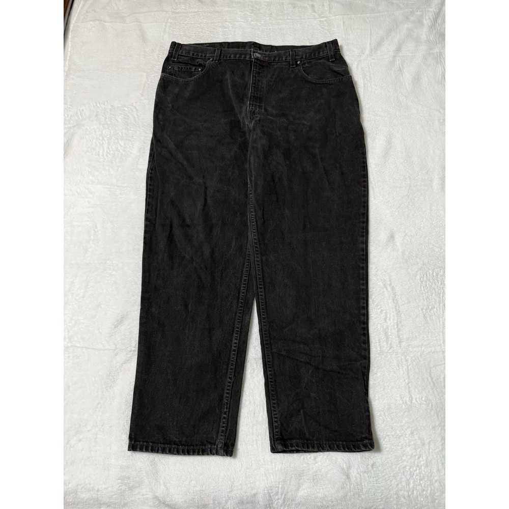 VTG Levis 545 Jeans Mens 38x30 Black Denim Loose Fit Brown‎ Tab